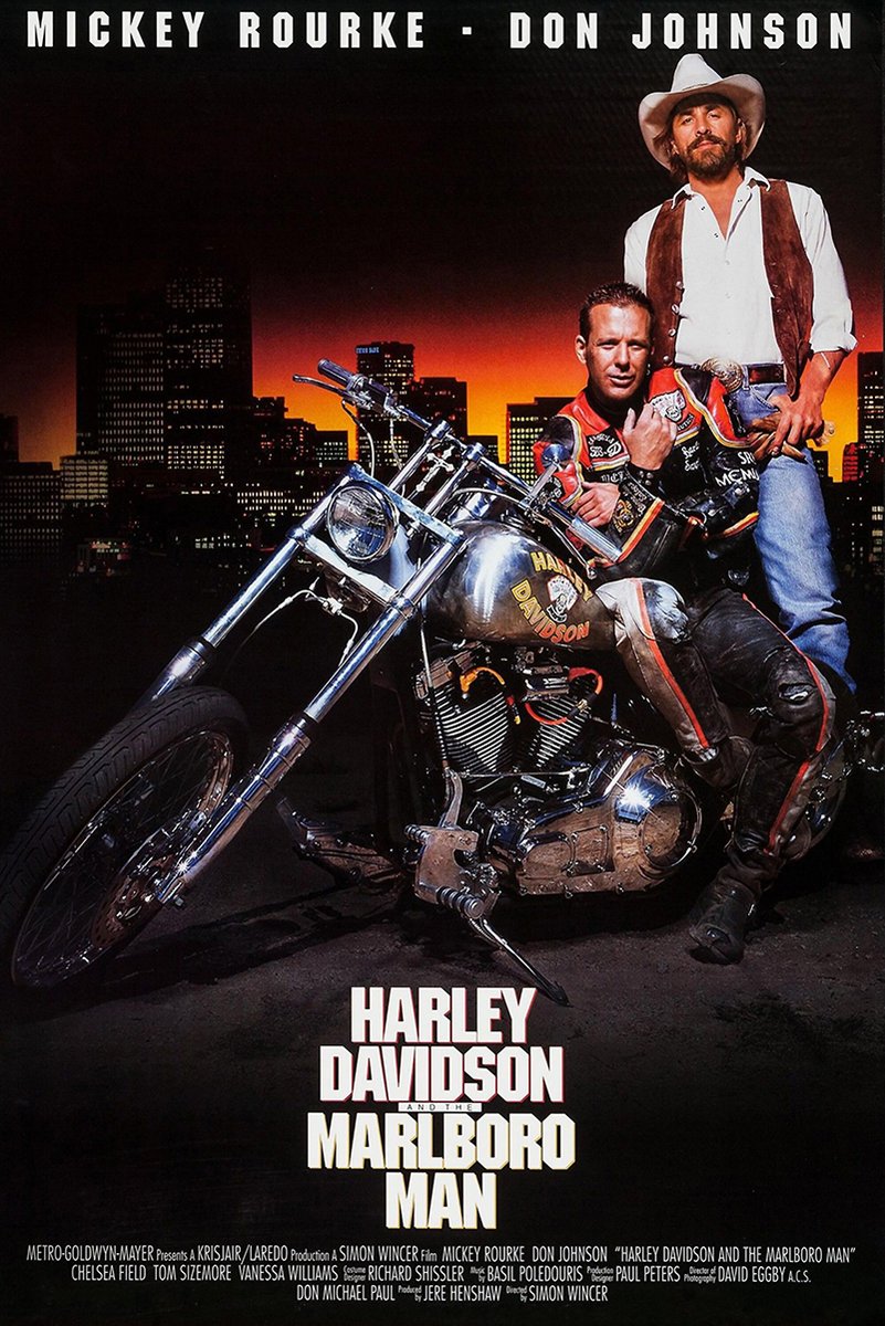 Harley Davidson and the Marlboro Man Decorative Painting (paper and canvas) art poster printing print