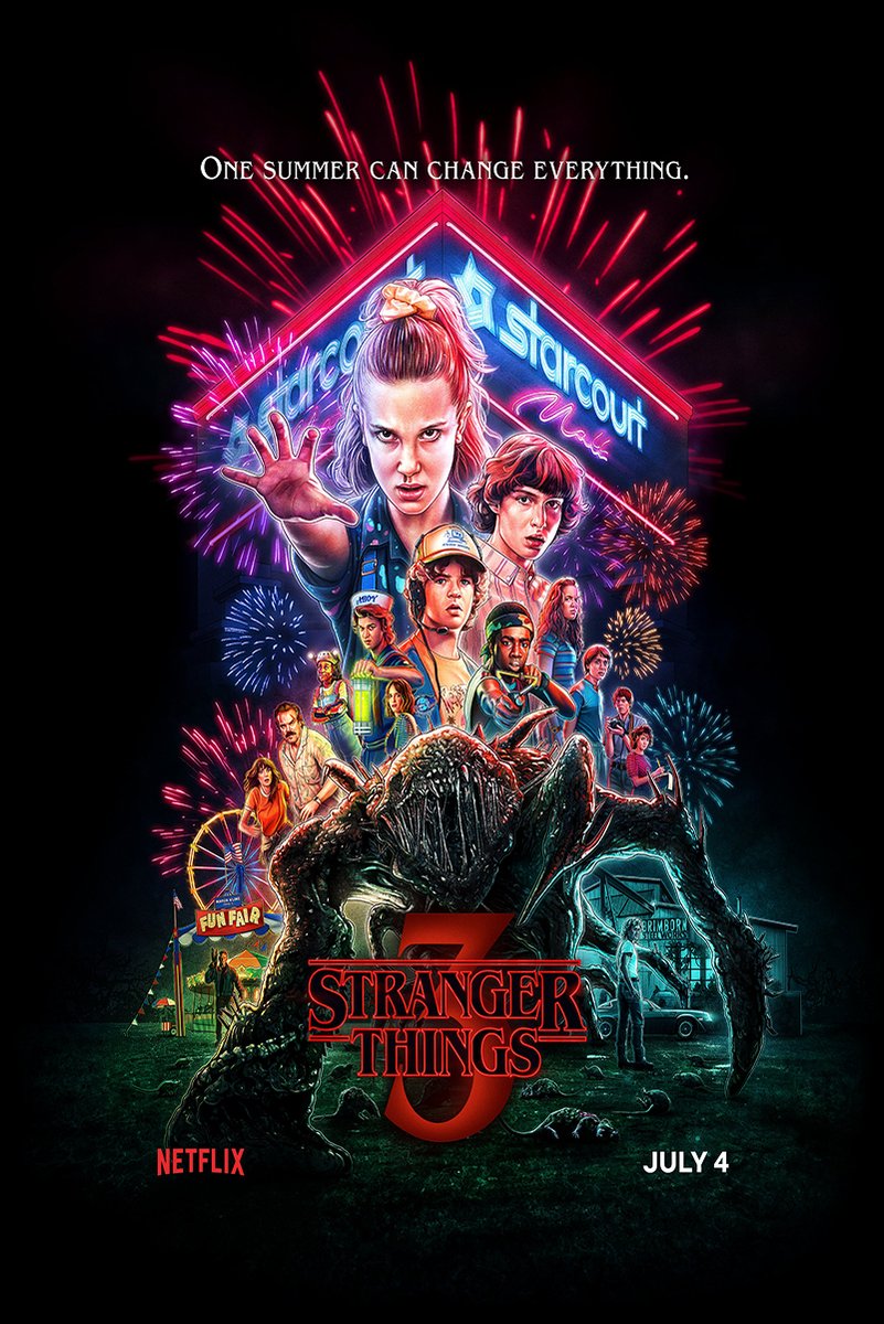 Stranger Things 3 Decorative Painting (paper and canvas) art poster printing print