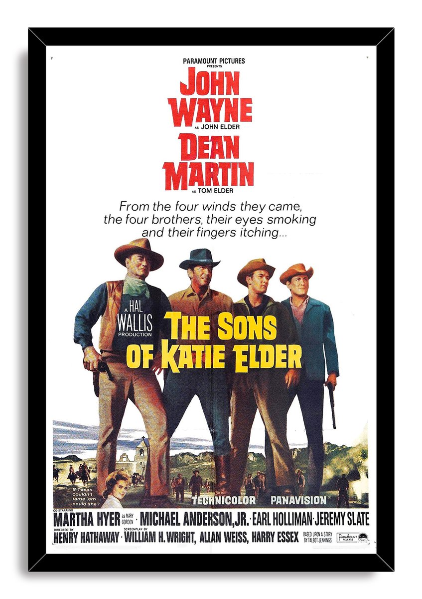 The Sons of Katie Elder John Wayne Dean Martin Decorative Painting (paper and canvas) art poster printing print