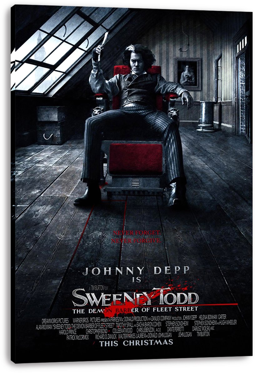 Johnny Depp Sweeney Todd Decorative Painting (paper and canvas) art poster printing print