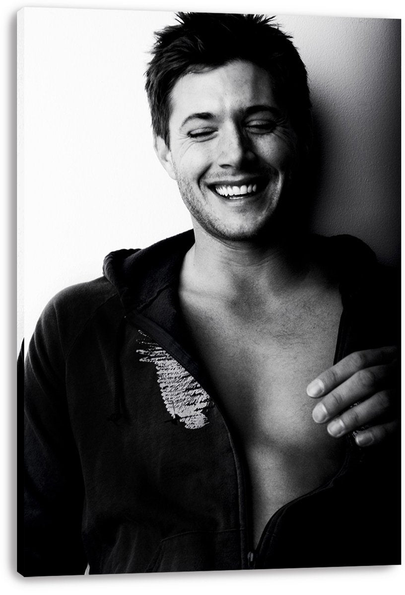 Jensen Ackles Laughing Decorative Painting (paper and canvas) art poster printing print