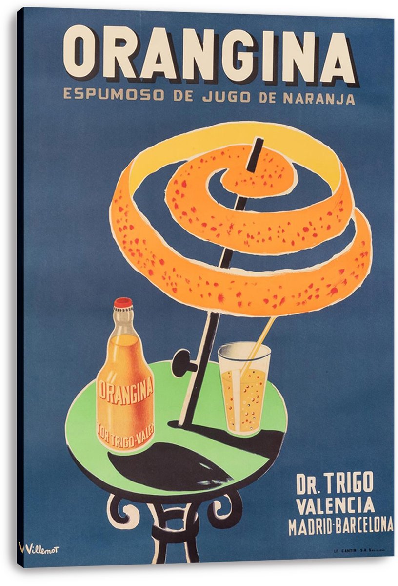 Vintage Orangina Beverage Advertisement Decorative Painting (paper and canvas) art poster printing print