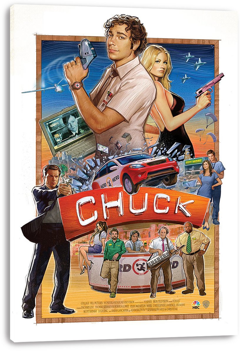 Chuck TV Series Decorative Painting (paper and canvas) art poster printing print