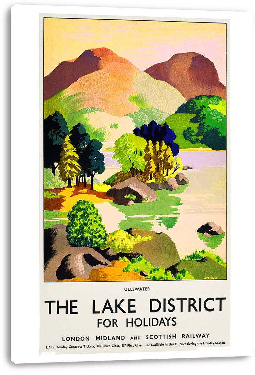 Lake District Ullswater Landscape Decorative Painting (paper and canvas) art poster printing print