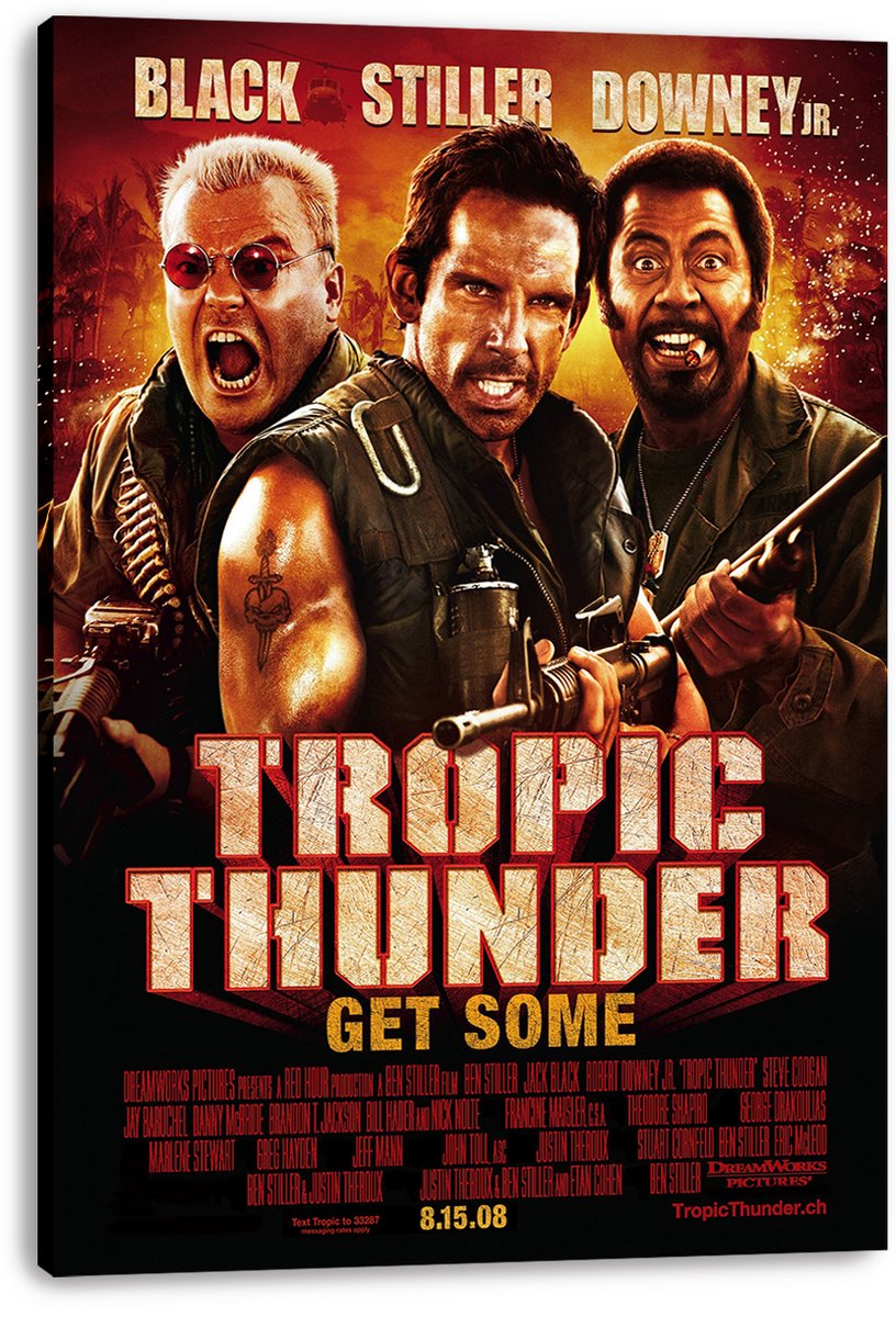 Tropic Thunder Movie Poster Decorative Painting (paper and canvas) art poster printing print