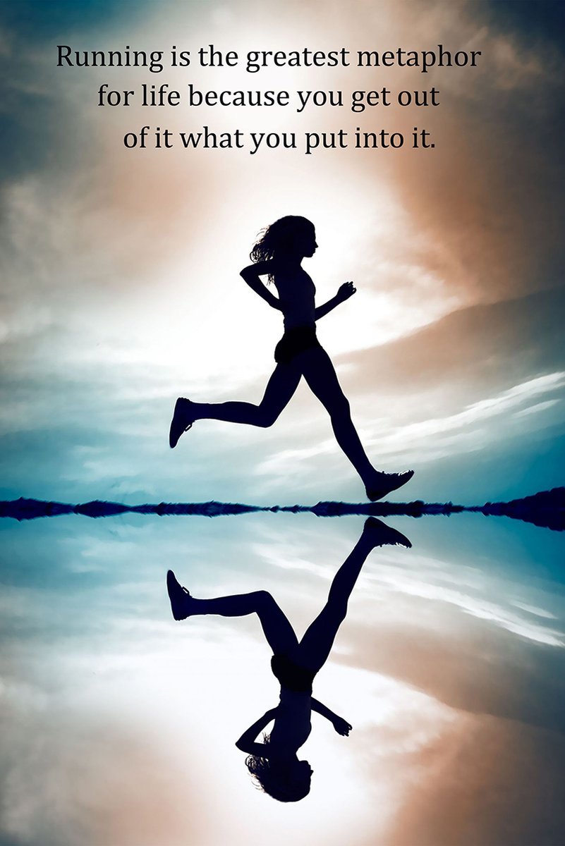 Running Silhouette Motivational Quote Decorative Painting (paper and canvas) art poster printing print