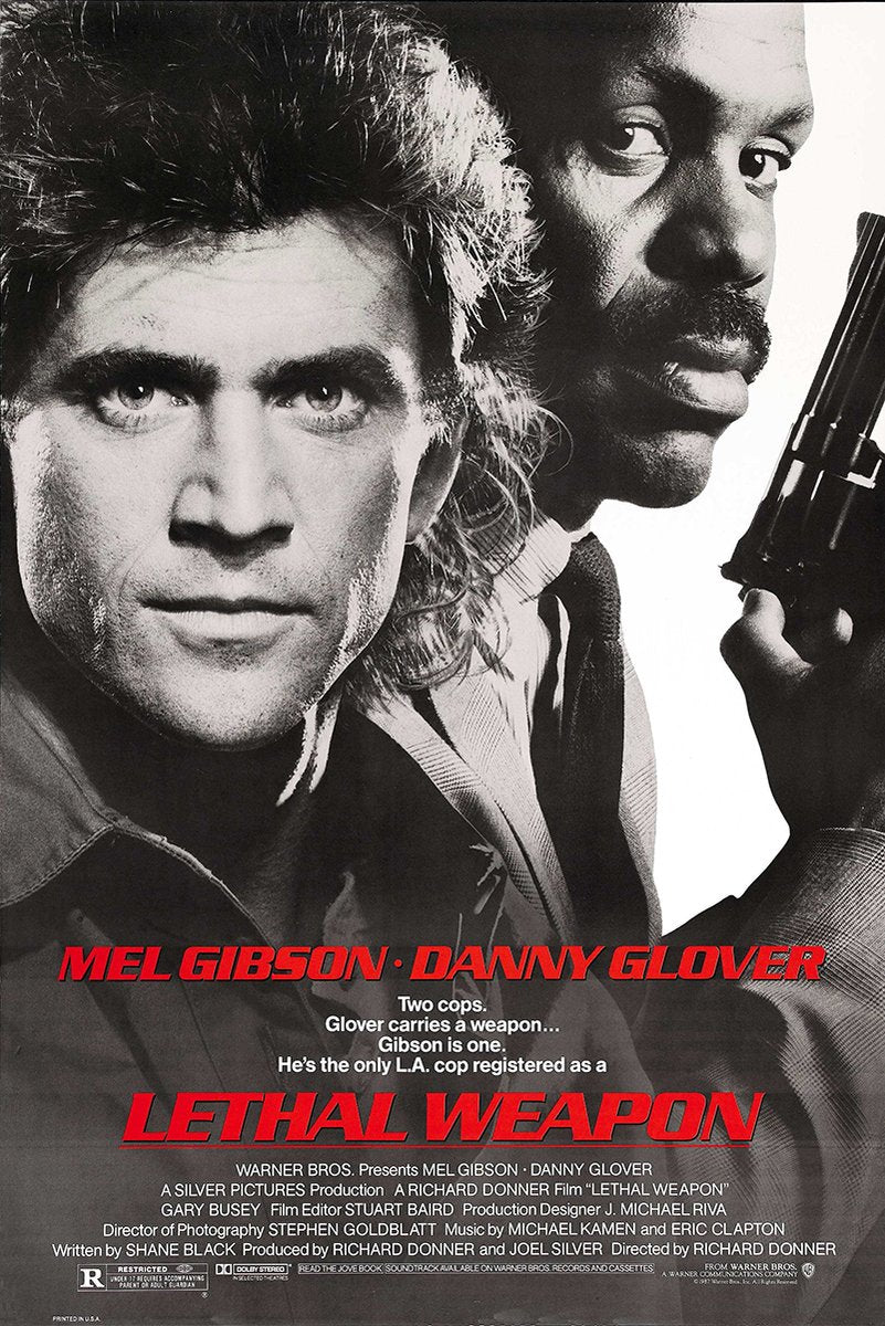 Lethal Weapon Movie Mel Gibson Danny Glover Decorative Painting (paper and canvas) art poster printing print