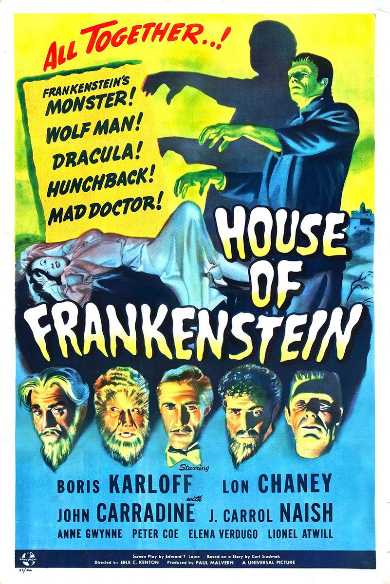 House of Frankenstein Classic Monsters Decorative Painting (paper and canvas) art poster printing print