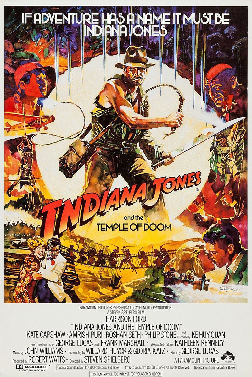 Indiana Jones and the Temple of Doom Movie Poster Decorative Painting (paper and canvas) art poster printing print