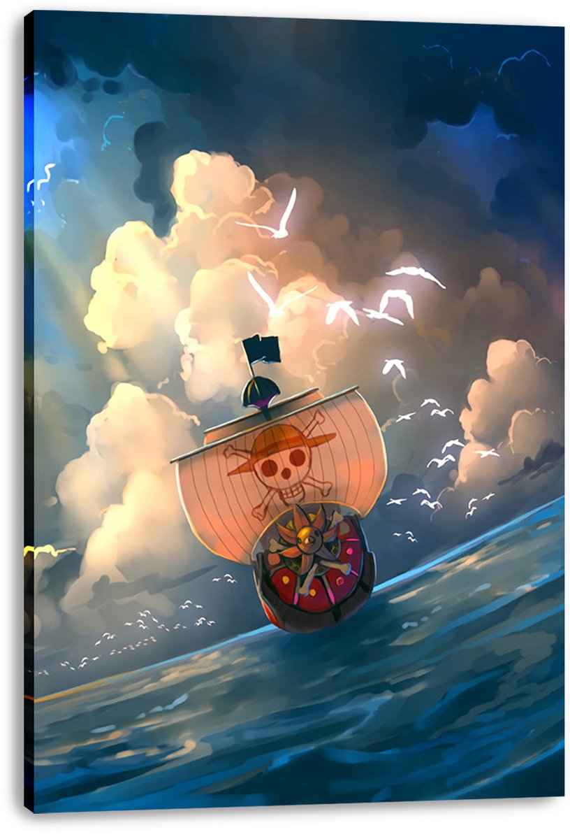 One Piece Thousand Sunny Ship Decorative Painting (paper and canvas) art poster printing print