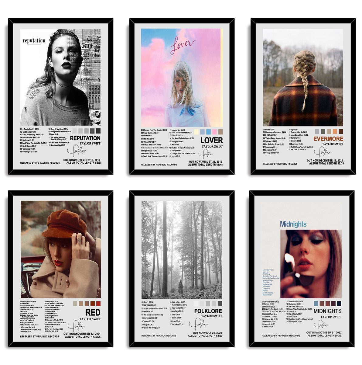 Taylor Swift Album Covers Decorative Painting (paper and canvas) art poster printing print