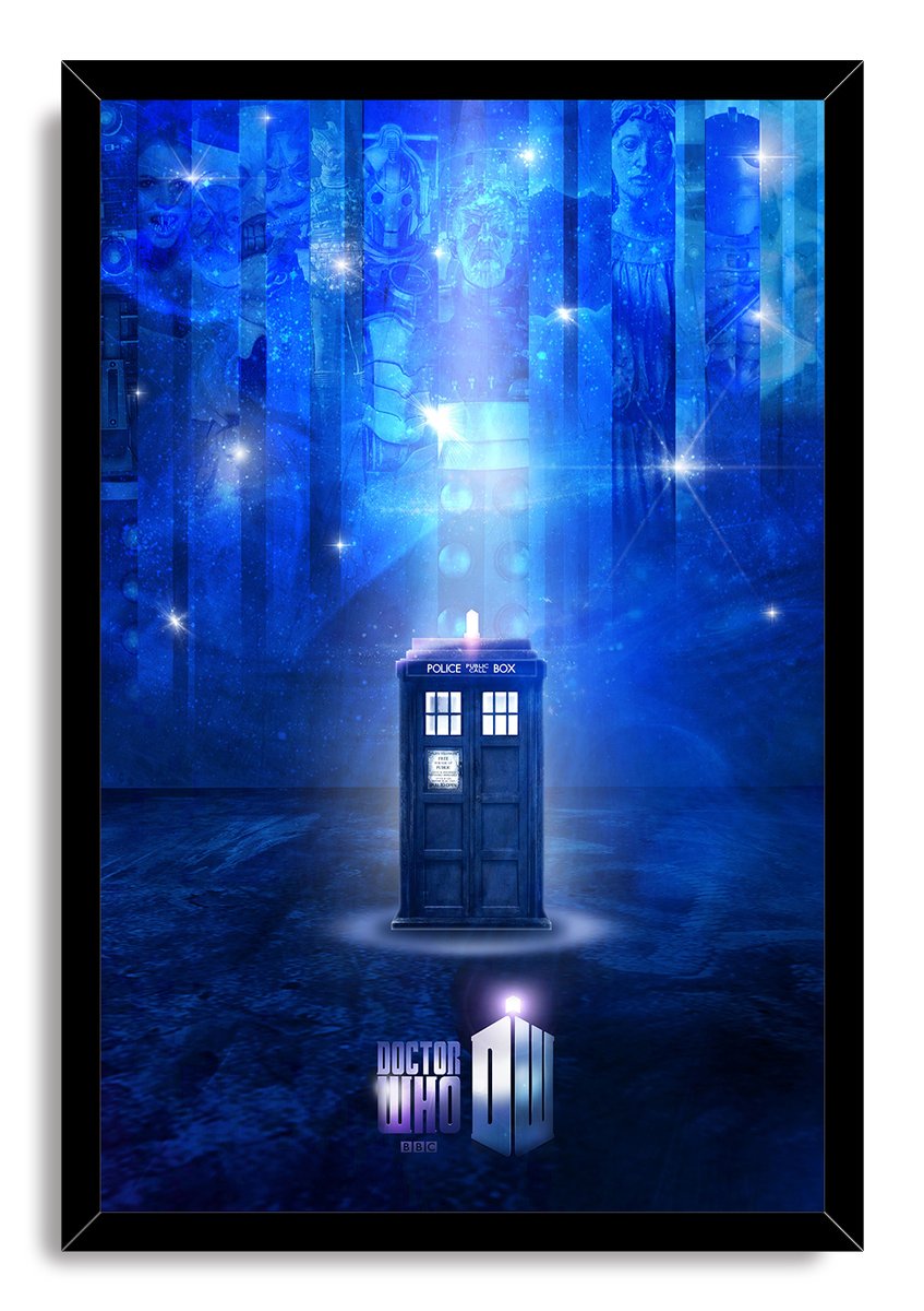 Doctor Who TARDIS and Villains Decorative Painting (paper and canvas) art poster printing print