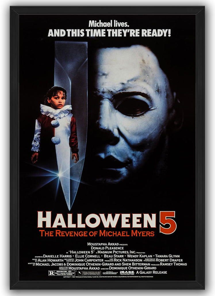 Halloween 5: The Revenge of Michael Myers Movies(paper and canvas) art poster printing print