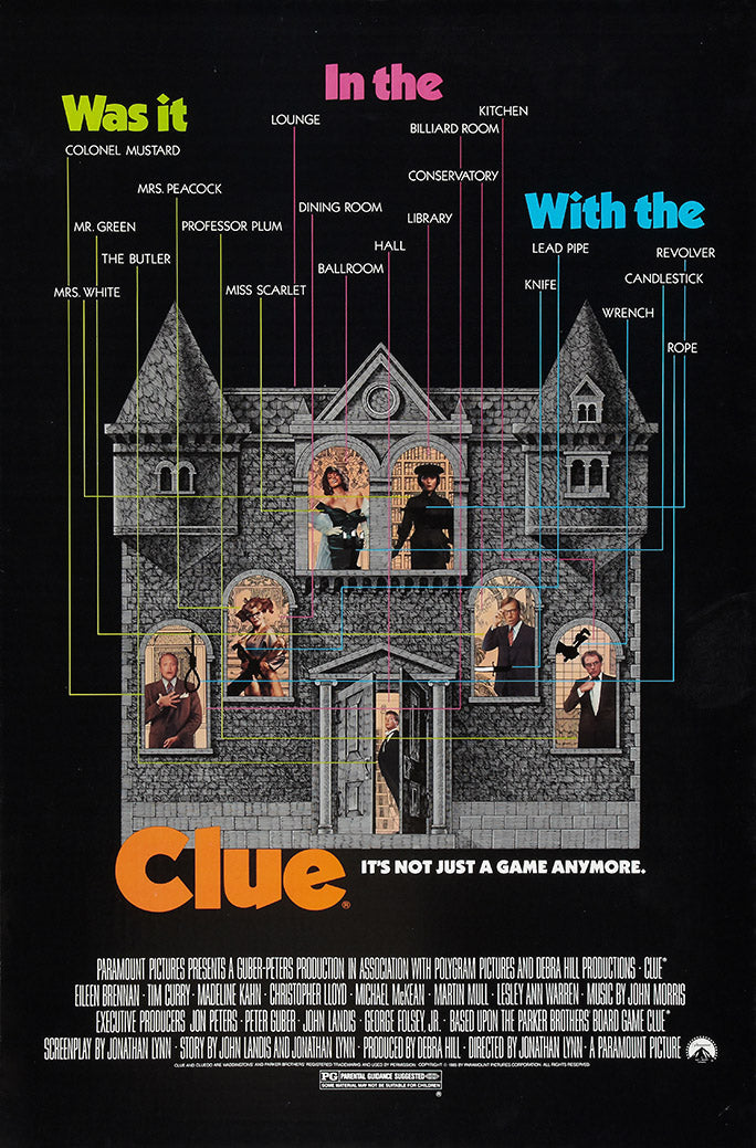 Clue Movies(paper and canvas) art poster printing print