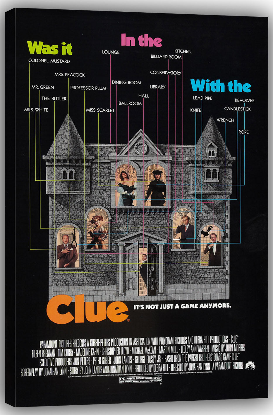 Clue Movies(paper and canvas) art poster printing print