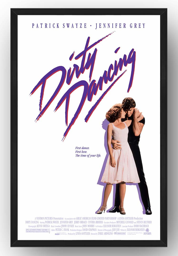 Dirty Dancing Poster Movie Patrick Swayze Jennifer Grey Cynthia Rhodes Jerry Orbach (Paper and Canvas) Art Poster Printing Print