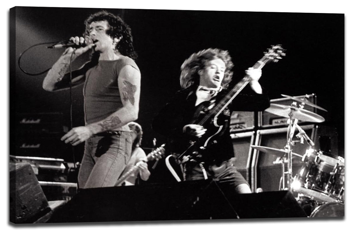 AC/DC Poster, Live in Concert, Rock Music Icons Music (Paper and Canvas) Art Poster Printing Print
