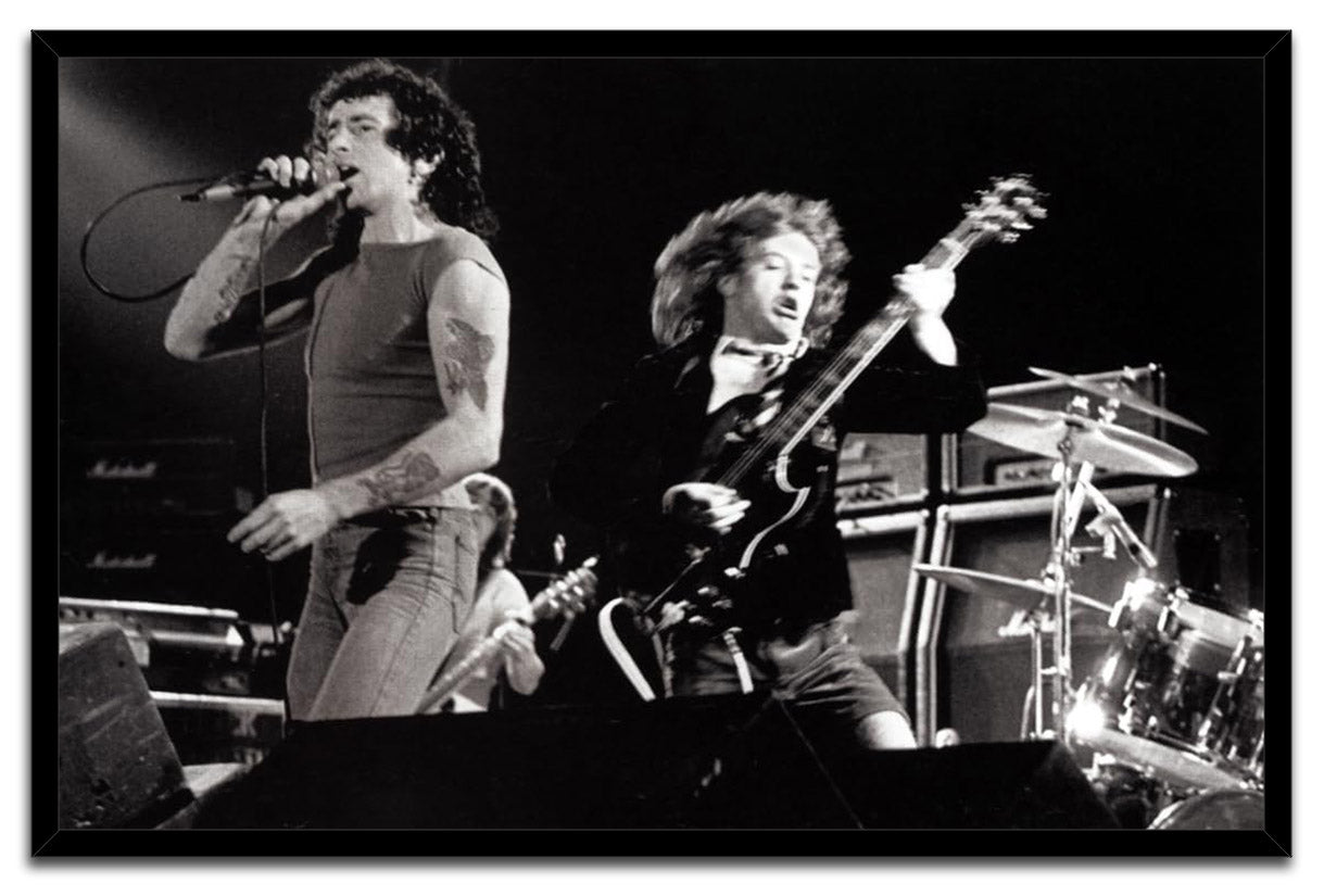 AC/DC Poster, Live in Concert, Rock Music Icons Music (Paper and Canvas) Art Poster Printing Print