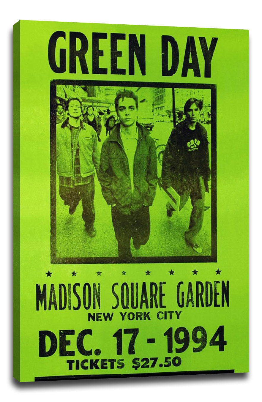 Green Day Concert Poster, NYC, Madison Square Garden, New York City Music (Paper and Canvas) Art Poster Printing Print