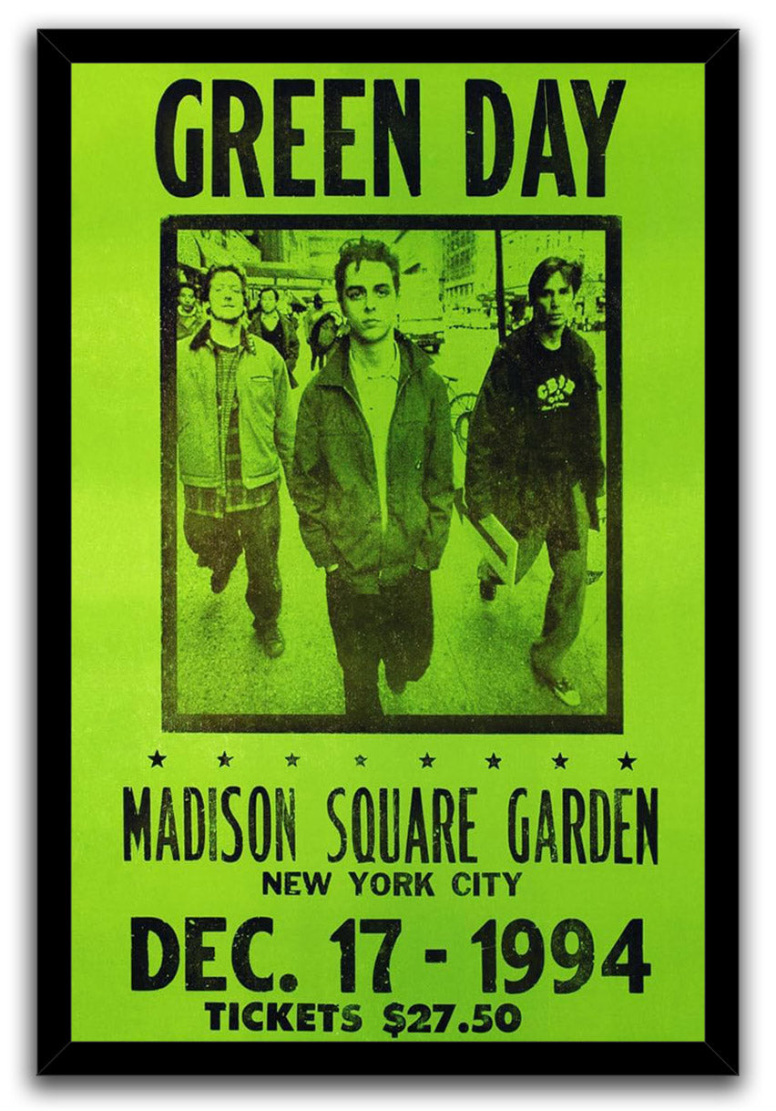 Green Day Concert Poster, NYC, Madison Square Garden, New York City Music (Paper and Canvas) Art Poster Printing Print