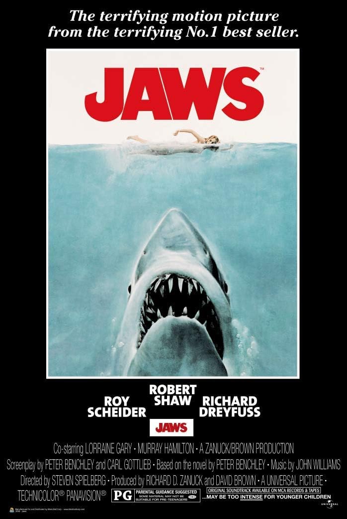 Jaws Movie Poster Officially Licensed (paper and canvas) art poster printing print