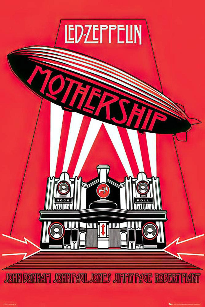 Led Zeppelin (Mothership - Album Cover) Music (Paper and Canvas) Art Poster Printing Print