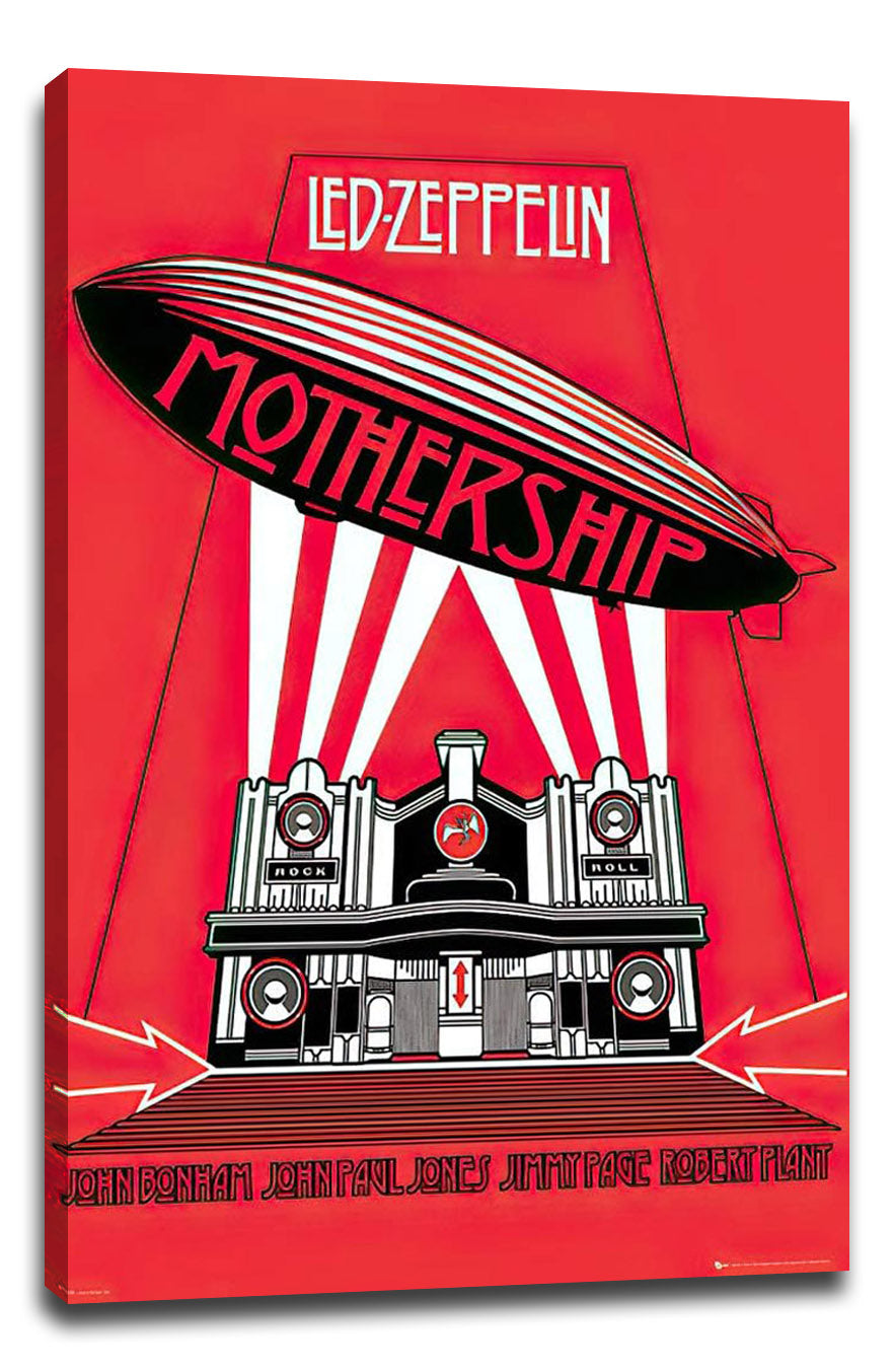 Led Zeppelin (Mothership - Album Cover) Music (Paper and Canvas) Art Poster Printing Print