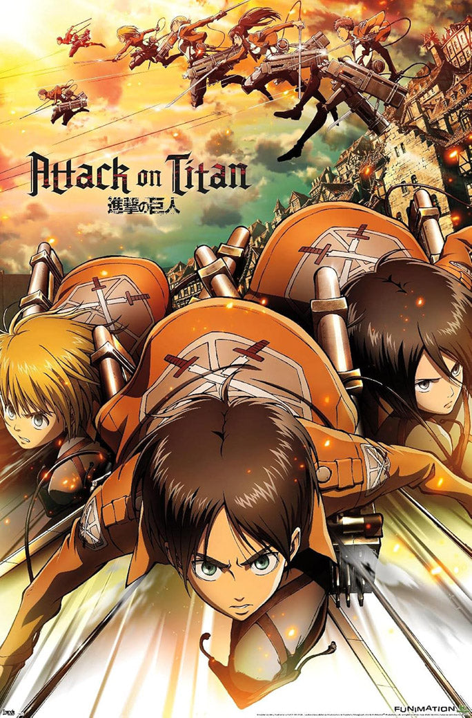 Attack on Titan - Attack Anime (Paper and Canvas) Art Poster Printing Print