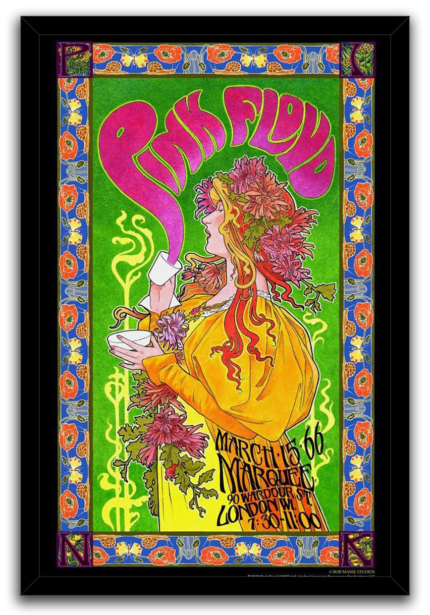 Pink Floyd Marquee '66 Music (Paper and Canvas) Art Poster Printing Print