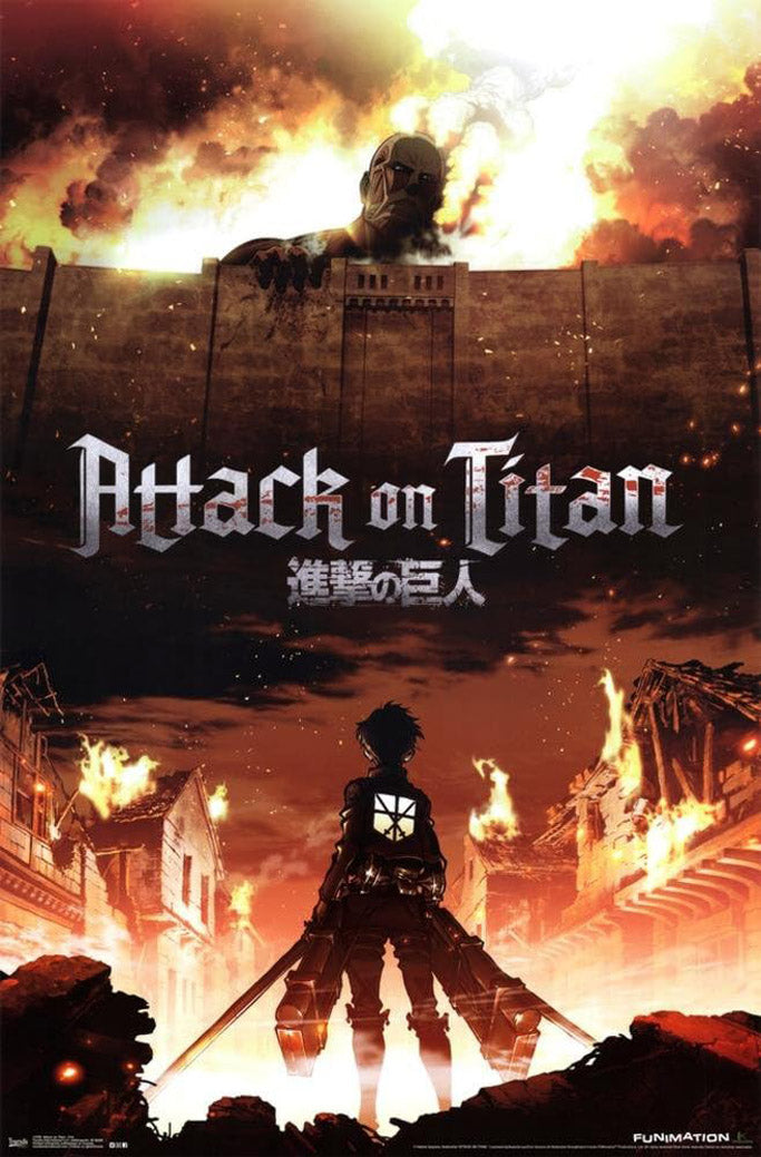 Attack on Titan - Fire Anime (Paper and Canvas) Art Poster Printing Print B0CM3C2K2S