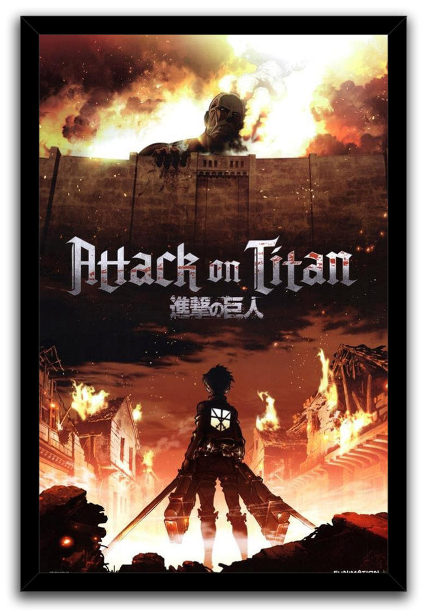 Attack on Titan - Fire Anime (Paper and Canvas) Art Poster Printing Print B0CM3C2K2S