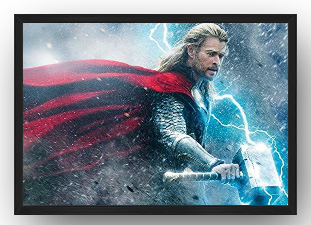 Thor Action Movie Poster Art Wall Home Decorative Painting Chris Hemsworth (Paper and Canvas) Art Poster Printing Print