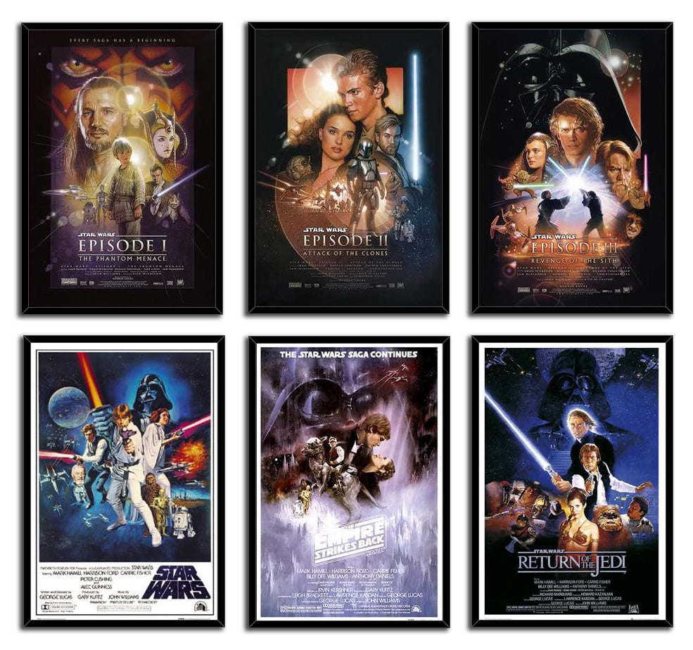 Star Wars Episode I, II, III, IV, V & VI - Movie (Paper and Canvas) Art Poster Printing Print