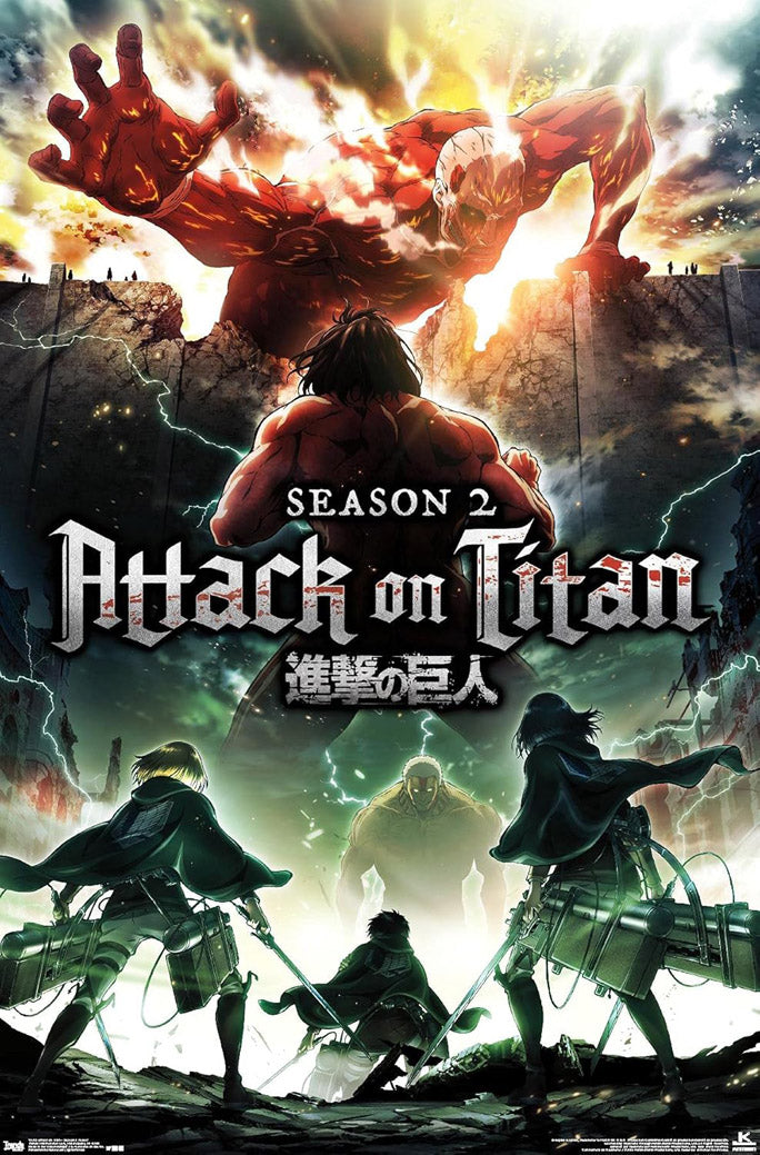 Attack on Titan - Season 2 Teaser One Sheet Anime (Paper and Canvas) Art Poster Printing Print