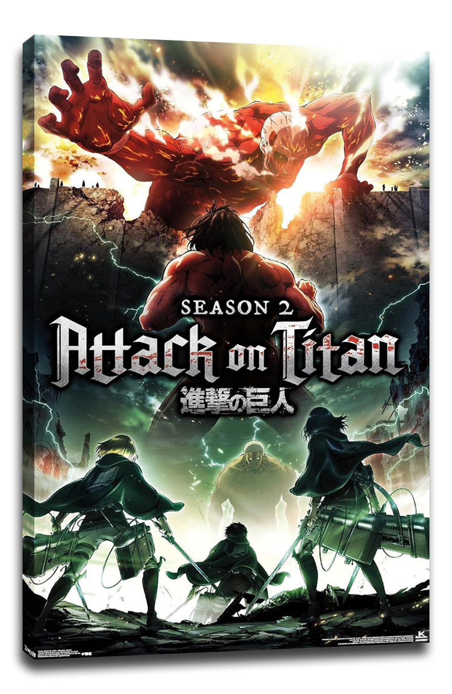 Attack on Titan - Season 2 Teaser One Sheet Anime (Paper and Canvas) Art Poster Printing Print