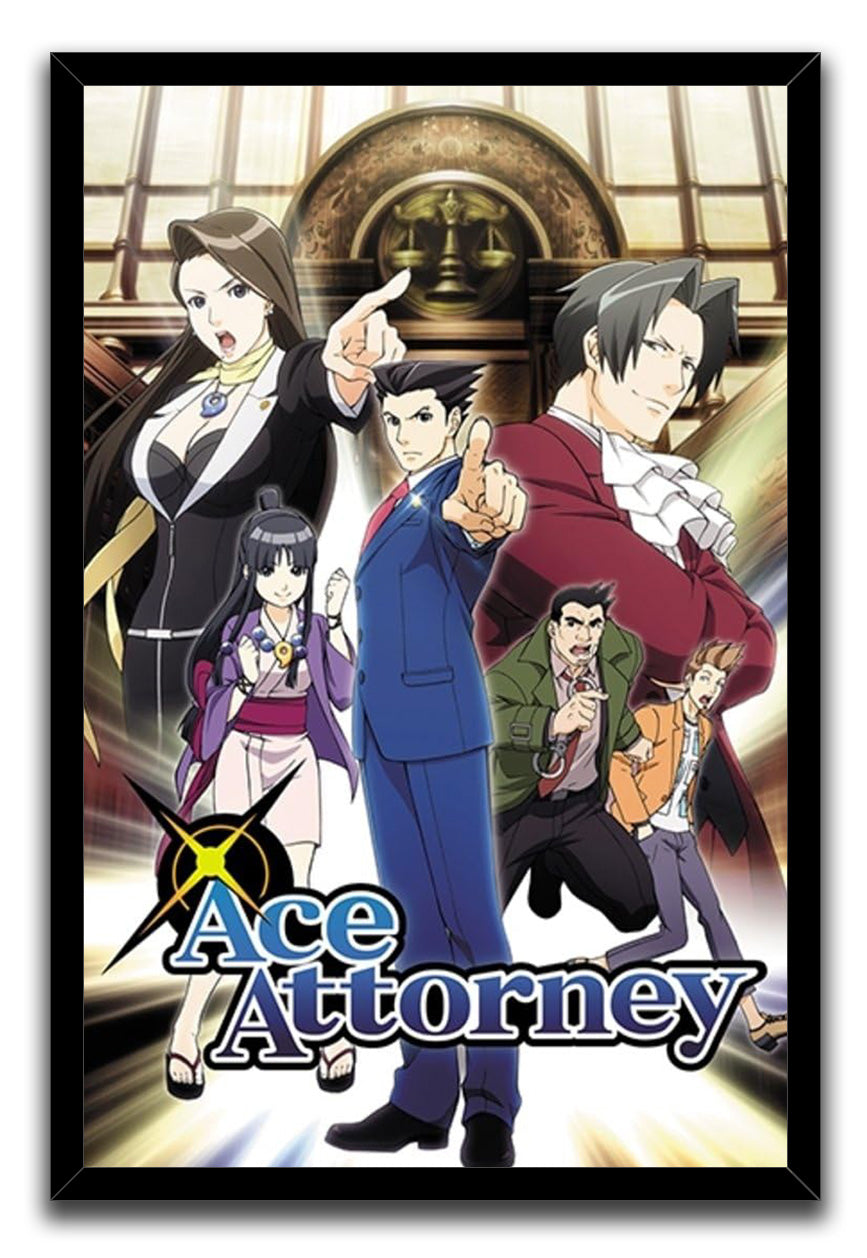 Ace Attorney Key Art Anime Poster (paper and canvas) art poster printing print