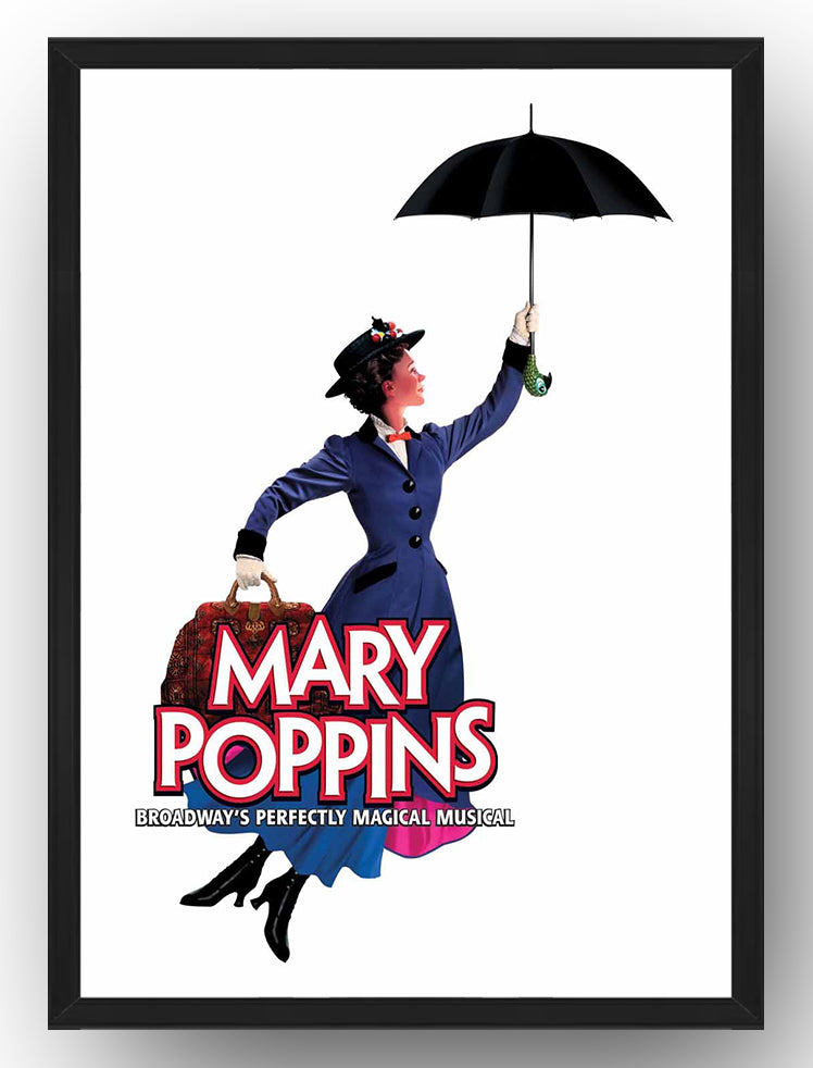 Mary Poppins Poster Broadway Musical Promo Umbrella(Paper and Canvas) Art Poster Printing Print