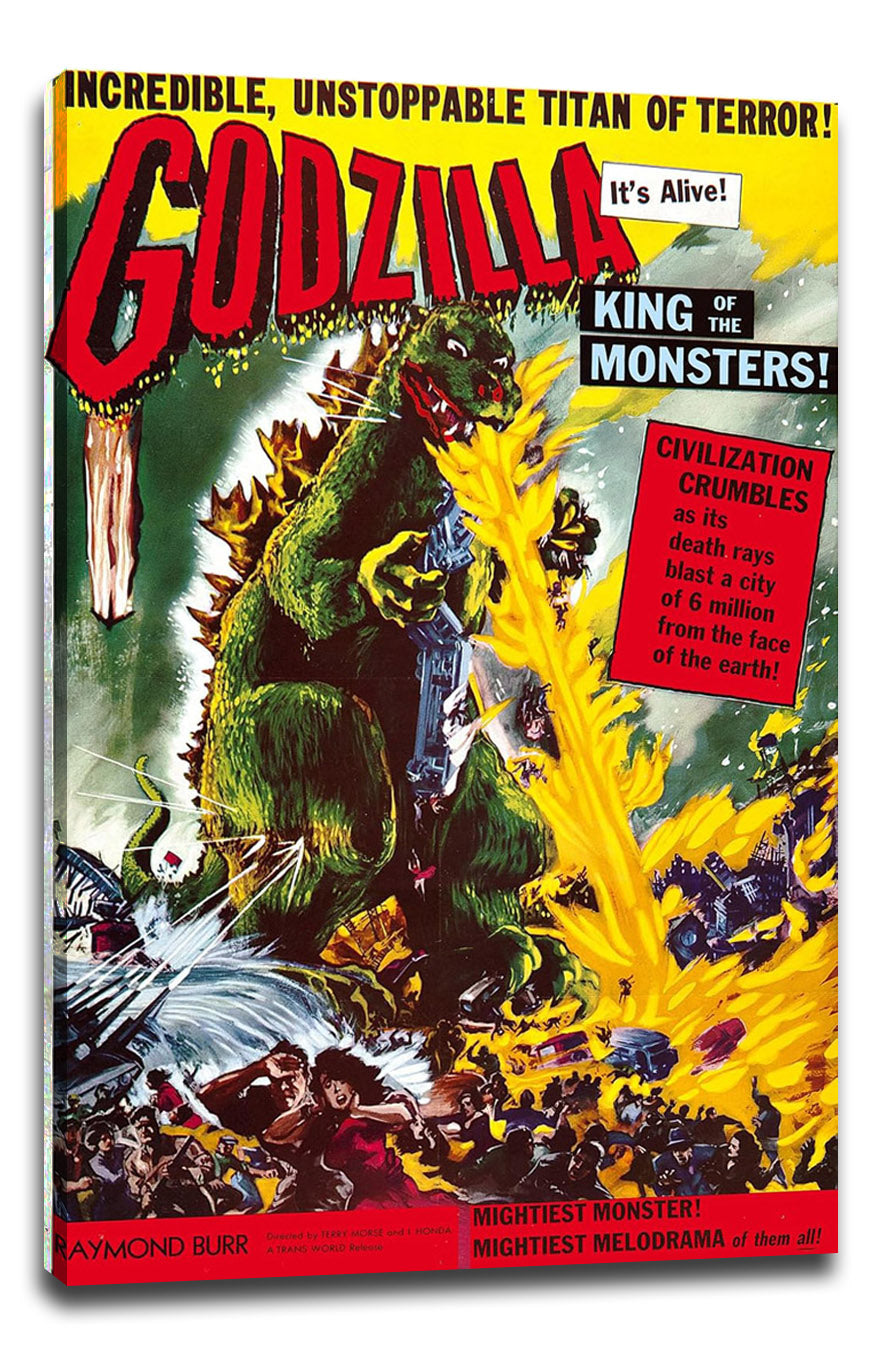 Godzilla King of the Monsters Movie (Paper and Canvas) Art Poster Printing Print