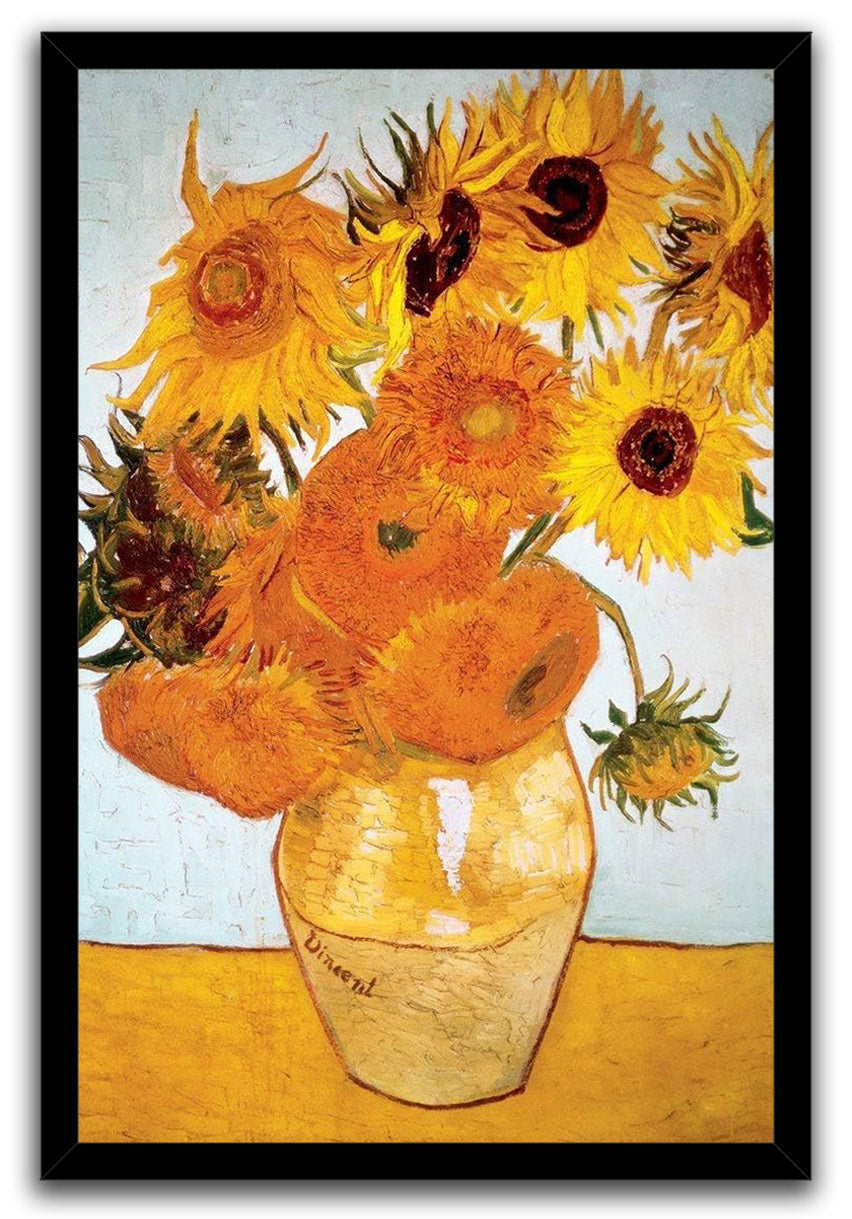Sunflowers 1888 by Vincent Van Gogh Decoration (Paper and Canvas) Art Poster Printing Print