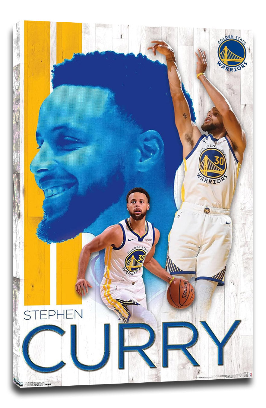 Golden State Warriors - Stephen Curry 19 NBA (Paper and Canvas) Art Poster Printing Print