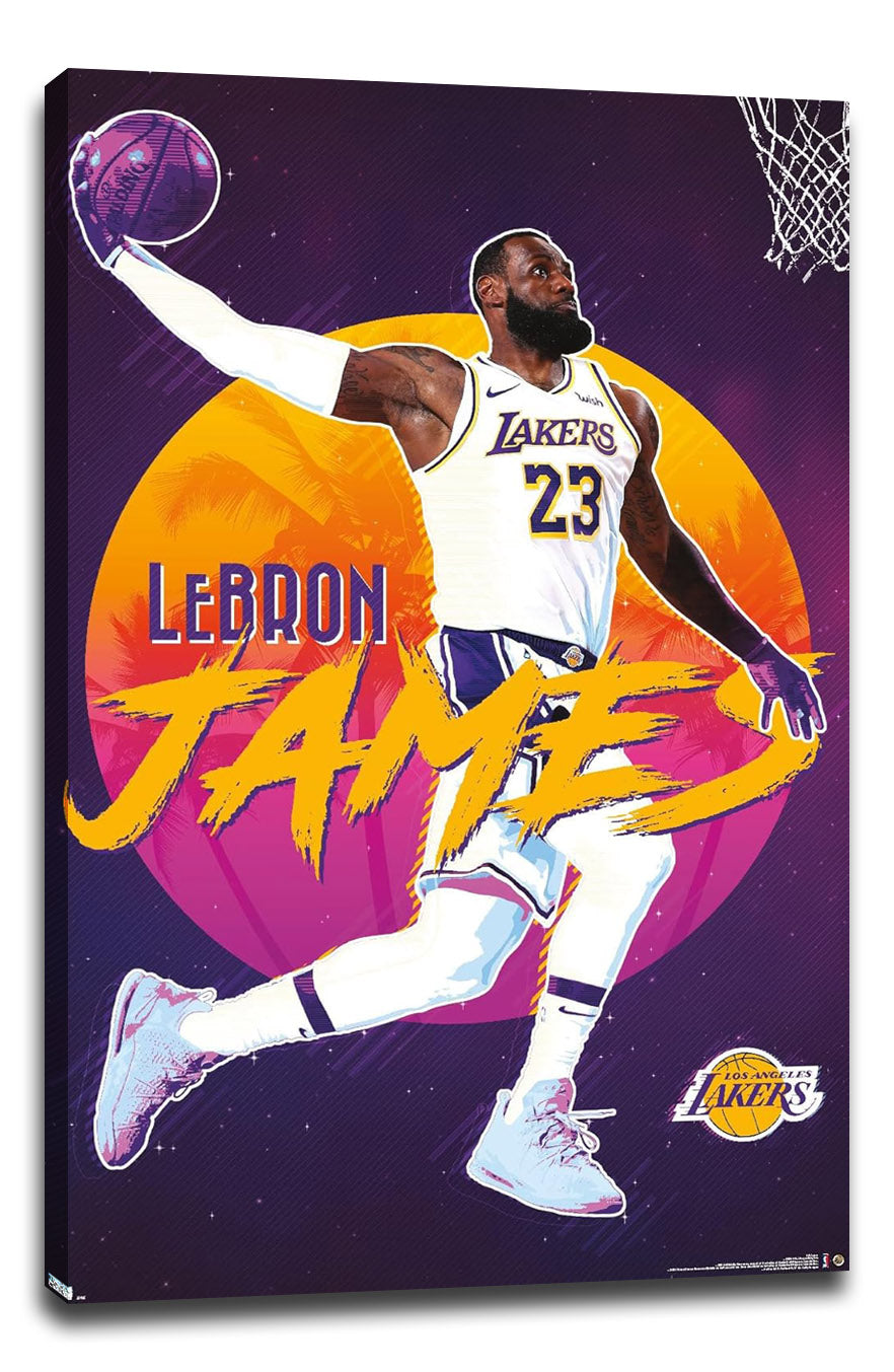 Los Angeles Lakers - LeBron James 20 NBA (Paper and Canvas) Art Poster Printing Print