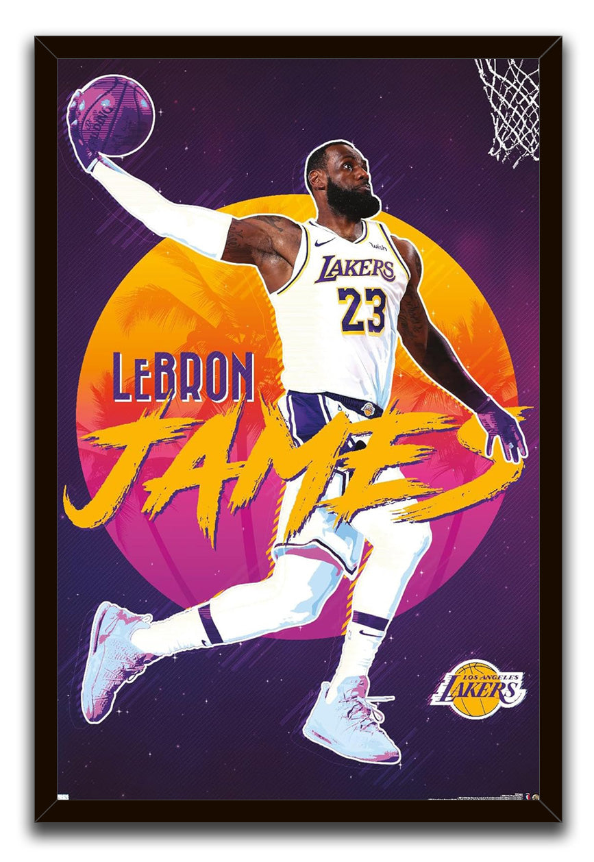 Los Angeles Lakers - LeBron James 20 NBA (Paper and Canvas) Art Poster Printing Print