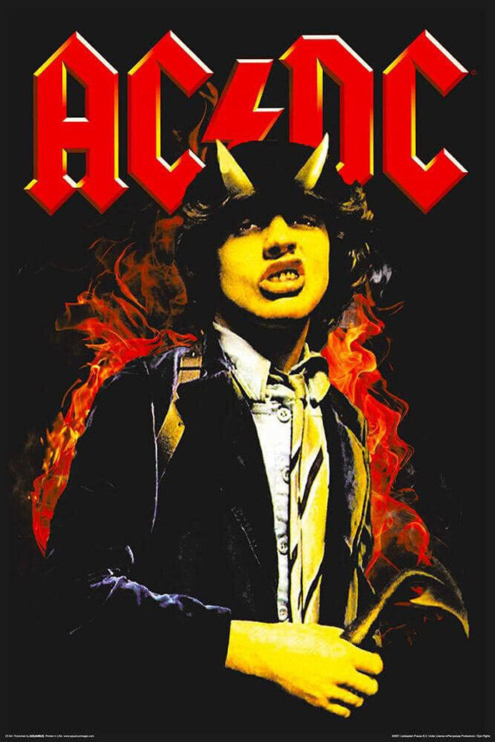 AC/DC Music (Paper and Canvas) Art Poster Printing Print