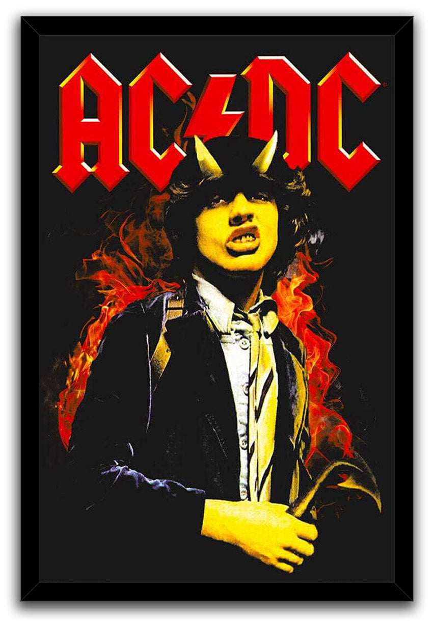 AC/DC Music (Paper and Canvas) Art Poster Printing Print