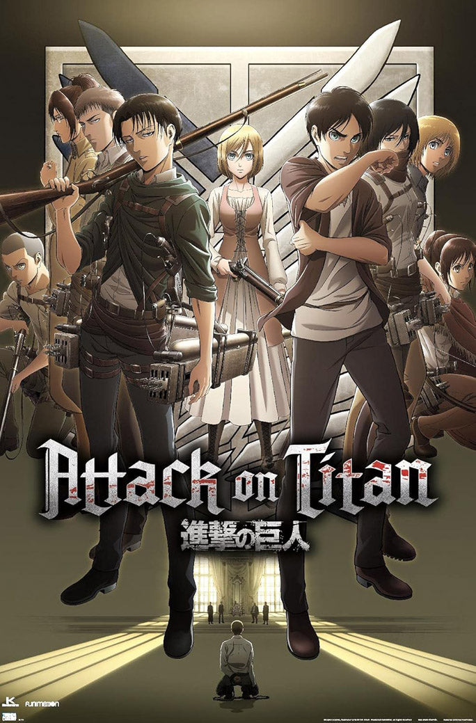Attack on Titan: Season 3 - Group Anime (Paper and Canvas) Art Poster Printing Print