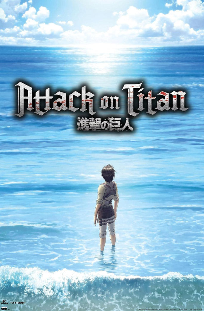 Attack on Titan: Season 3 - Ocean Anime (Paper and Canvas) Art Poster Printing Print