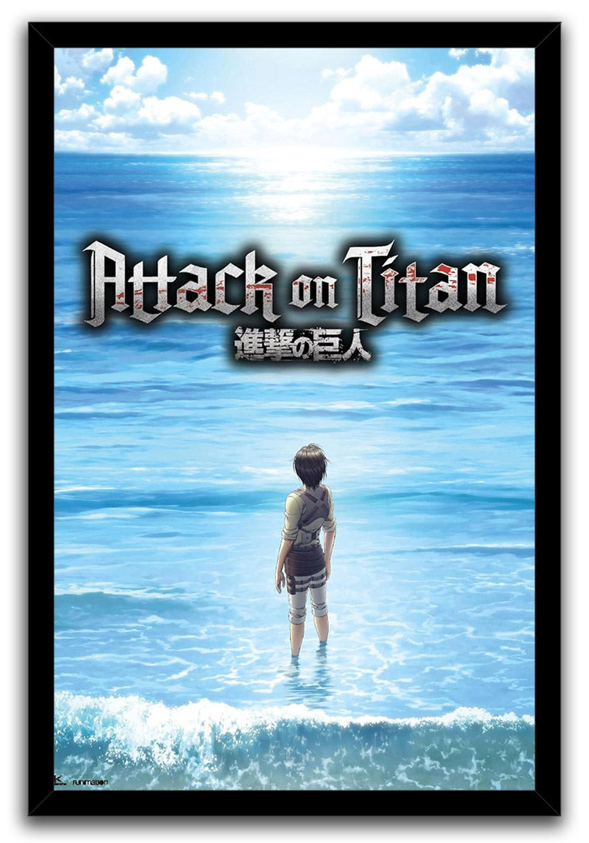 Attack on Titan: Season 3 - Ocean Anime (Paper and Canvas) Art Poster Printing Print
