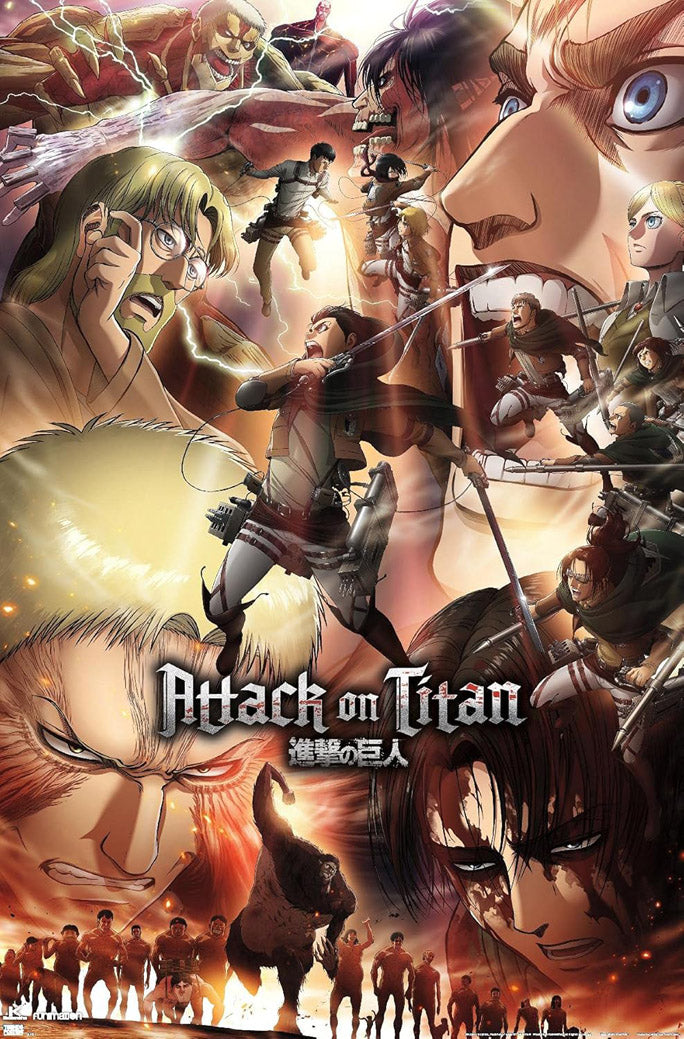 Attack on Titan: Season 3 - Key Anime (Paper and Canvas) Art Poster Printing Print