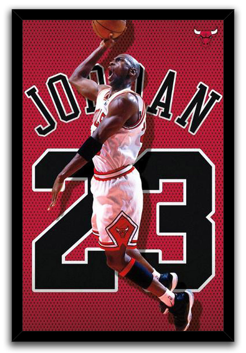 Michael Jordan - Jersey NBA (Paper and Canvas) Art Poster Printing Print