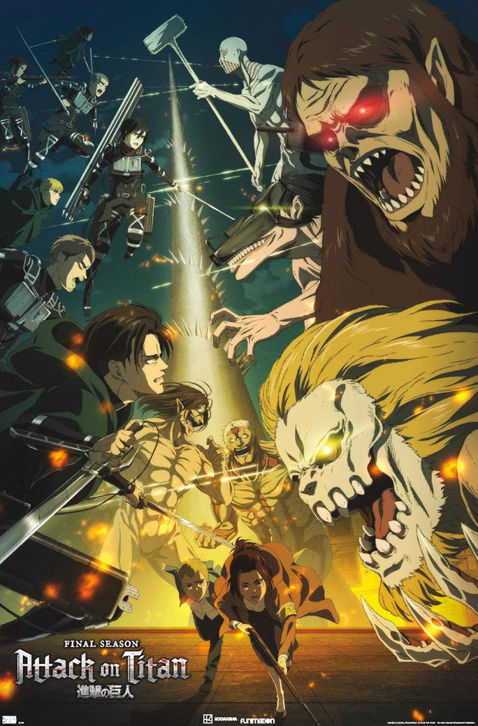 Attack on Titan: Season 4 - Key Visual 3 Anime (Paper and Canvas) Art Poster Printing Print